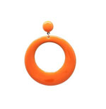 Large Round Enameled Flamenco Hoop Earrings. Orange 2.600€ #50034PENGRDNRNJ